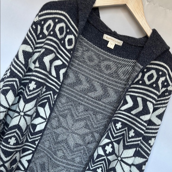 Monteau Navy and white Hooded Cardigan - Picture 4 of 7